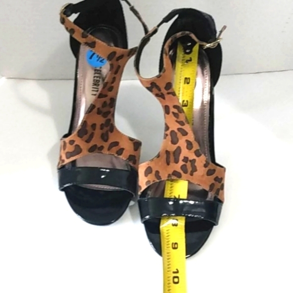SECRET CELEBRITY BLACK LEOPARD HEELS SIZE 7.5 - Picture 12 of 12